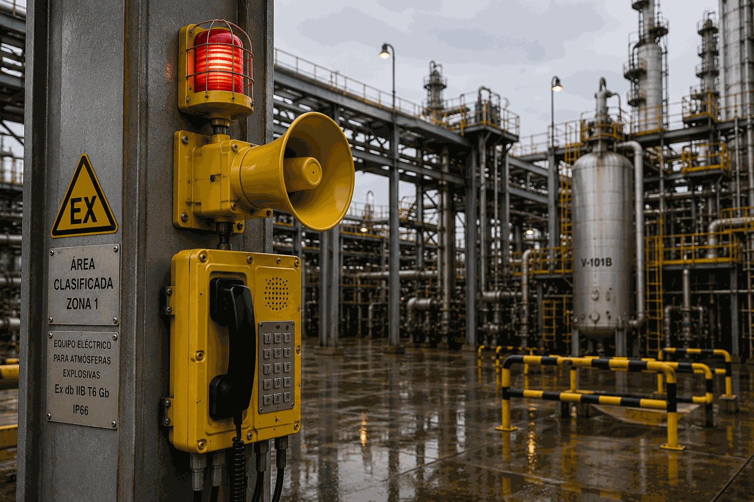 Sistema SIV industrial en zona clasificada